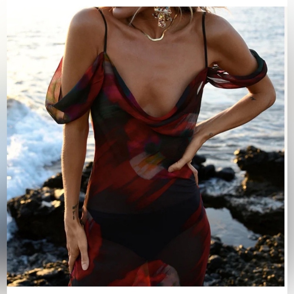 Rat & Boa Colorful sheer maxi dress size XXS - Picture 4 of 10